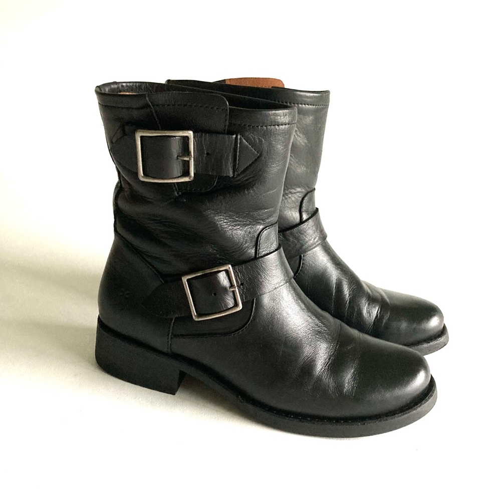 Frye Veronica Black Genuine Leather Boots size 7